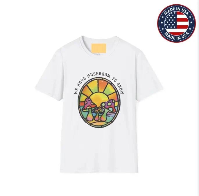 Retro Psychedelic Mushroom Art | Unisex Crewneck Graphic T- Shirt