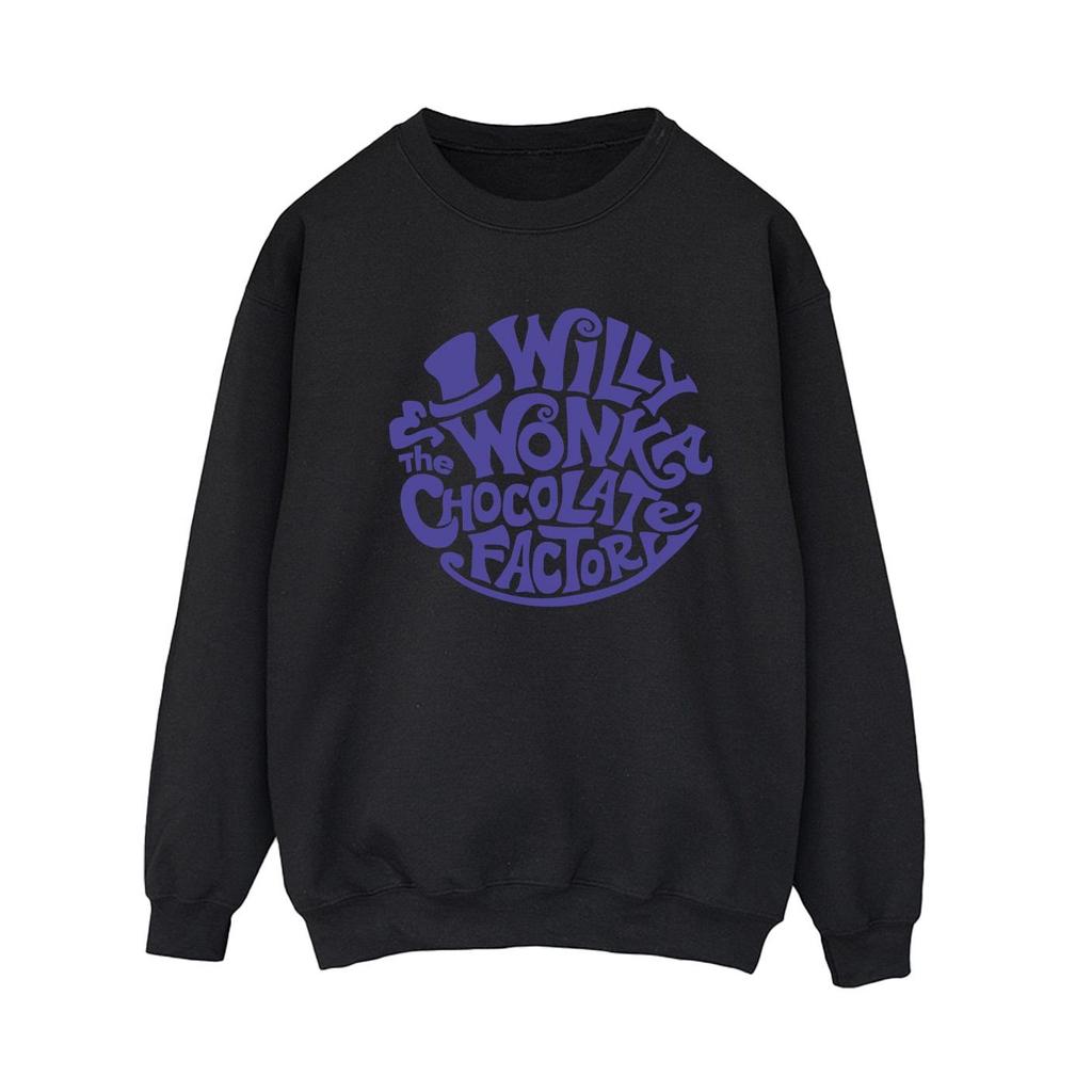 Willy Wonka & The Chocolate Factory Womens/Ladies Typed Logo Sweatshirt