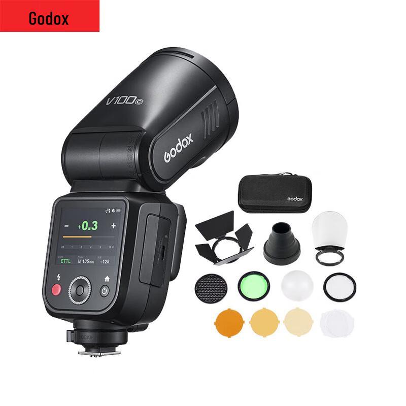 Godox V100 TTL Вспышка для камеры с сенсорным экраном