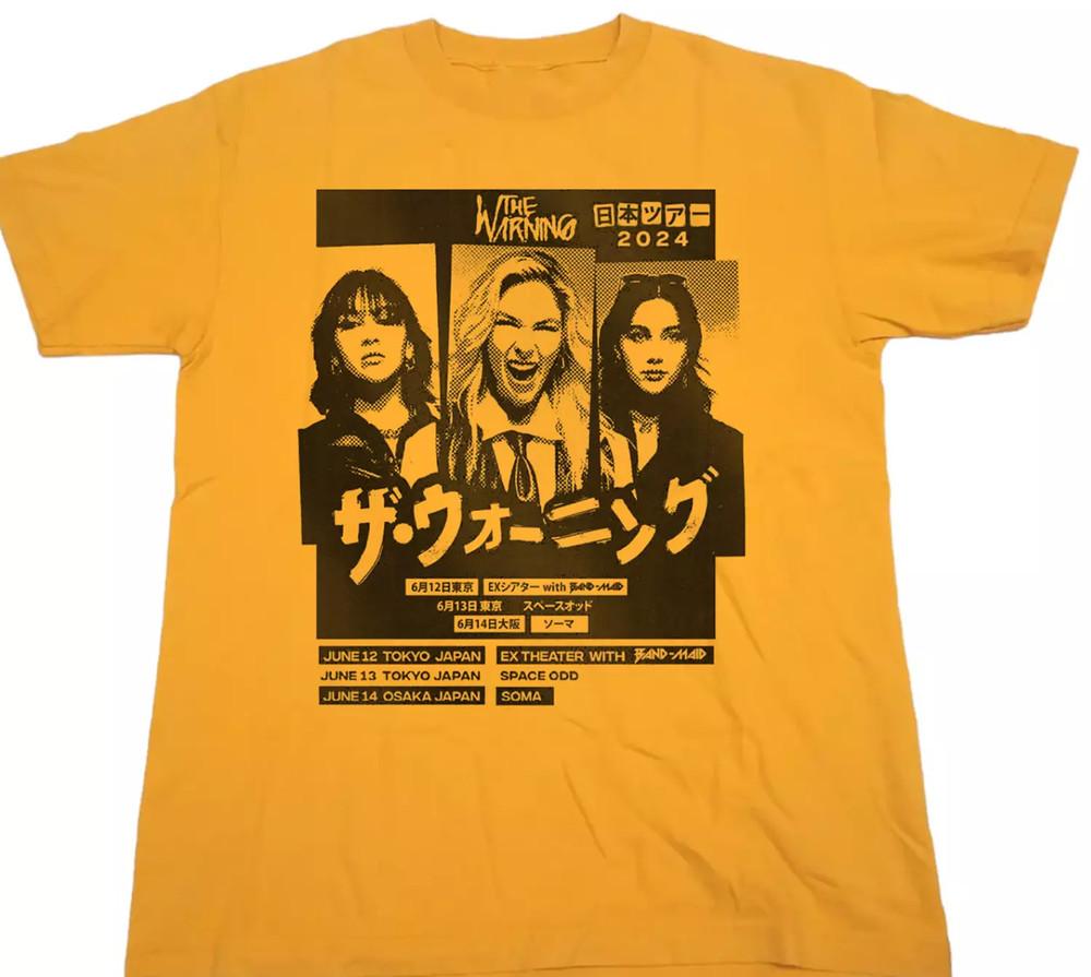 Унисекс Хлопковая Классическая Футболка The Warning Band Tour Japan Все Размеры Золотой DO353 Унисекс Футболка