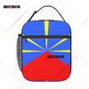 Flag Of Reunion Insulated Lunch Bag for Women Waterproof Cooler Thermal Lunch Box Beach Camping Travel