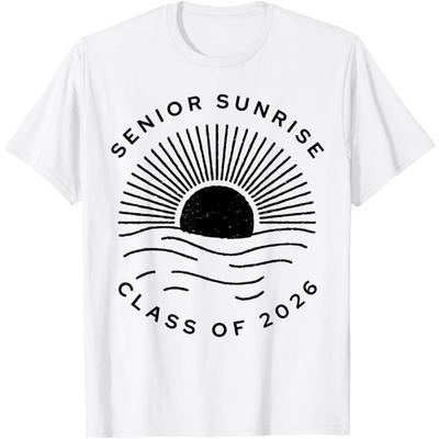 Футболка для старшеклассников 'Senior Sunrise 2026' Двенадцатый класс 12 класс Солнце