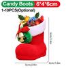 Christmas Red Boots Bags Xmas Gift Bags 3 Sizes Sugar Bags Santa Gift Bag For Christmas Candy Cookies Gift Packing Bags