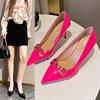 Fashion Women 8cm High Heels Wedding Patent Leather Pumps Lady Fashion Designer Metal Chain Stiletto Heels Party Shoes Plus Size 43
