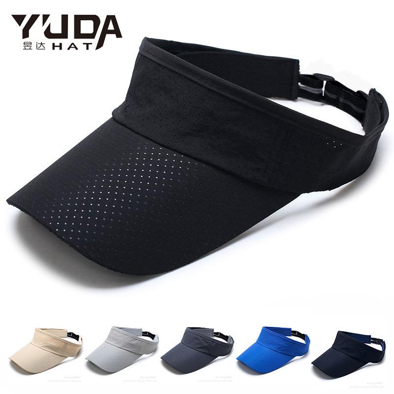 Men's plain baseball cap, summer sun hat, outdoor travel sun visor, open-top hat, quick-drying hat, in stock