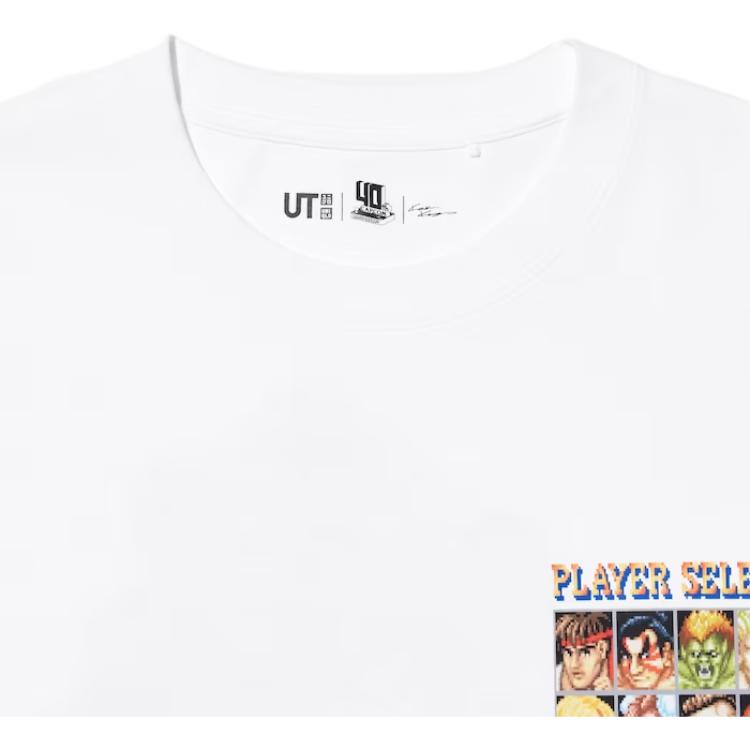 Uniqlo × Косуке Кавамура x Capcom Коллаборация SS24 Игровая Графическая Печать Футболка с коротким рукавом Унисекс Топы Белый 466092-00