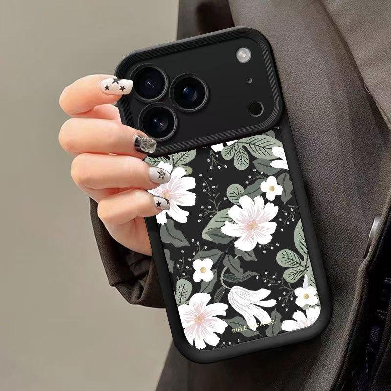 Темпераментный чехол-капля с принтом орхидеи для iPhone 17, 16 Pro, 15 Pro Max, 14, 13 - Идеально для девичьего стиля
