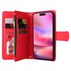 For iPhone 16 Leather Case Zipper Pocket Protective Phone Cover