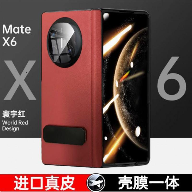 Premium Genuine Leather Flip Case With Rotating Hinge Stand Mate X6 Shockproof Magnetic Anti-Fingerprint Includes