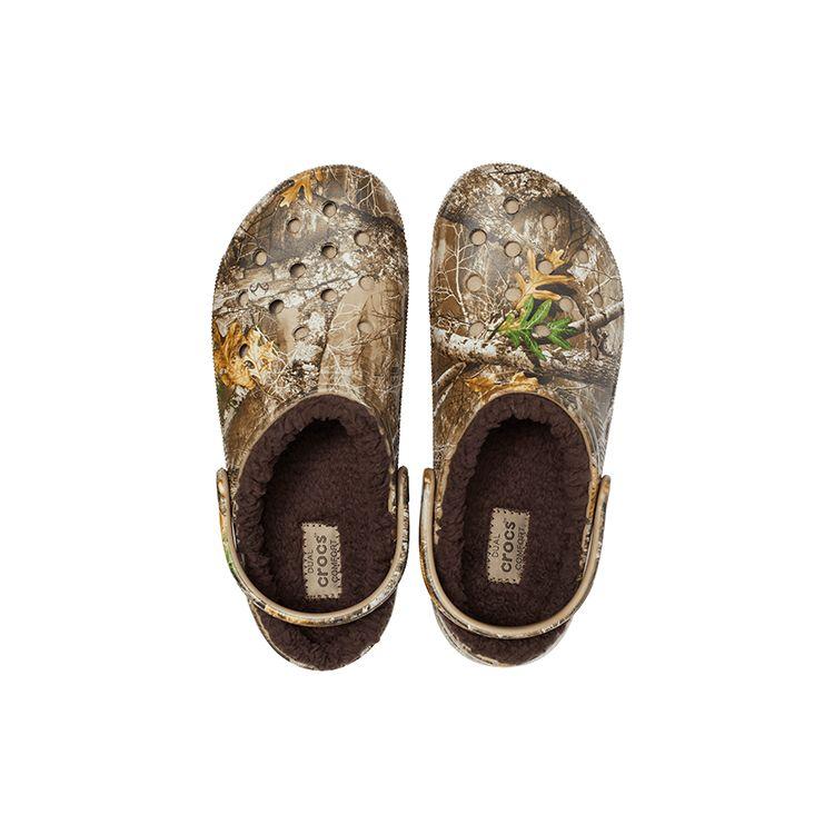 Realtree X Crocs Classic Lined Clog Edge Camo Unisex Sneakers Brown Chocolate 205377-280