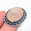 Orange Lace Agate Handmade 925 Sterling Silver Jewelry Ring Size 8 F8Z08