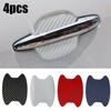 4 шт. сплошной цвет универсальный углеродное волокно автомобильная дверная ручка защитная наклейка устойчивая к царапинам