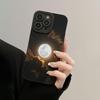 Универсальный мягкий чехол 'Луна и Облака' для iPhone 16 Pro Max до 12 Pro Max и iPhone 11