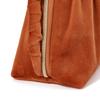 Francfranc Velour Pleated Stand Freestanding Cosmetic Makeup Storage Pouch, Orange, Stand-Up Style, Pouch,
