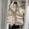 Модный и теплый осенне-зимний свободный корейский вариант хлопковый жилет женская одежда без рукавов пальто