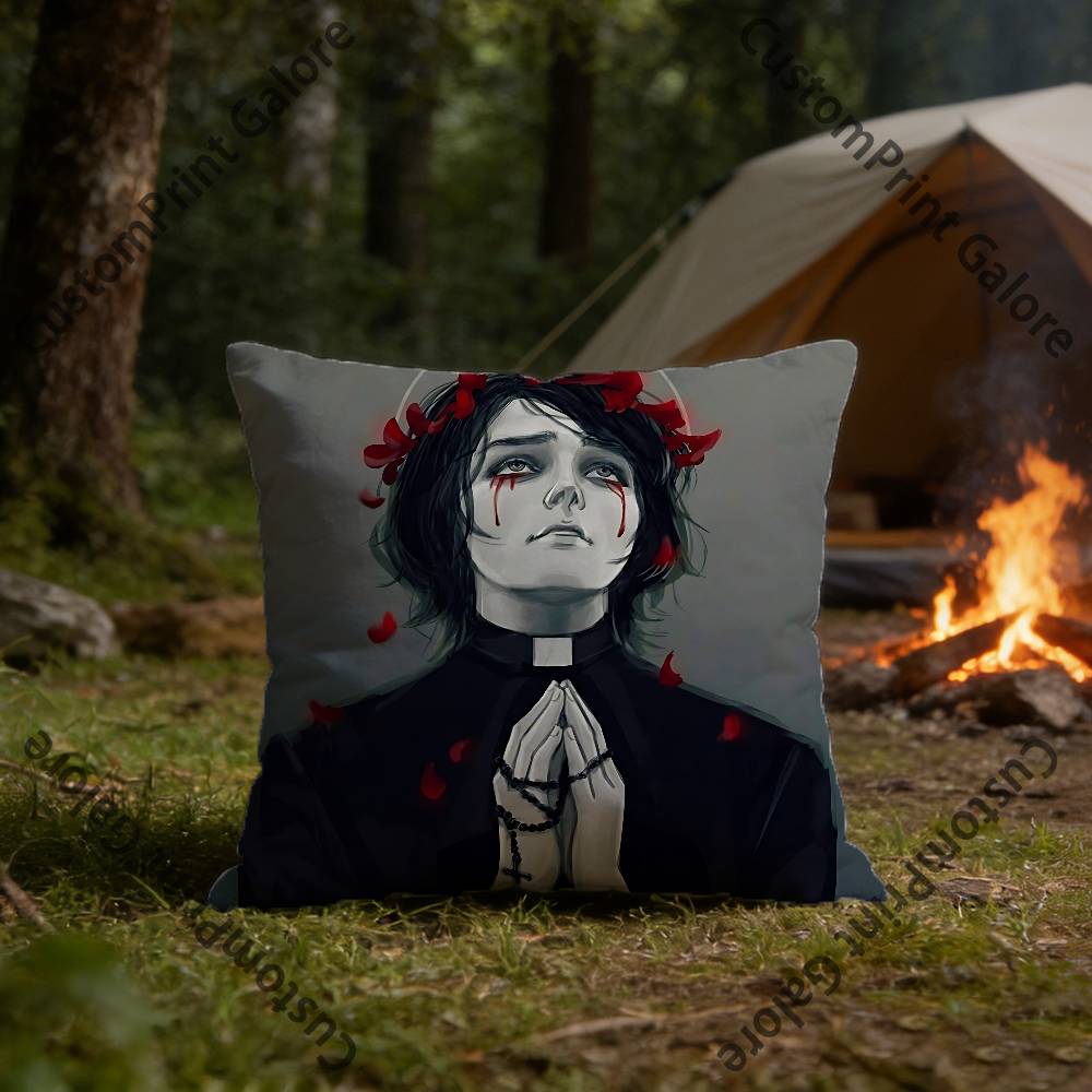 Подушка с изображением Emo Boy Gerard Way Чехол для подушки Полиэстер Квадратный чехол для подушки 45 см Декоративный для дома Дивана Кровати Автомобиля Декор