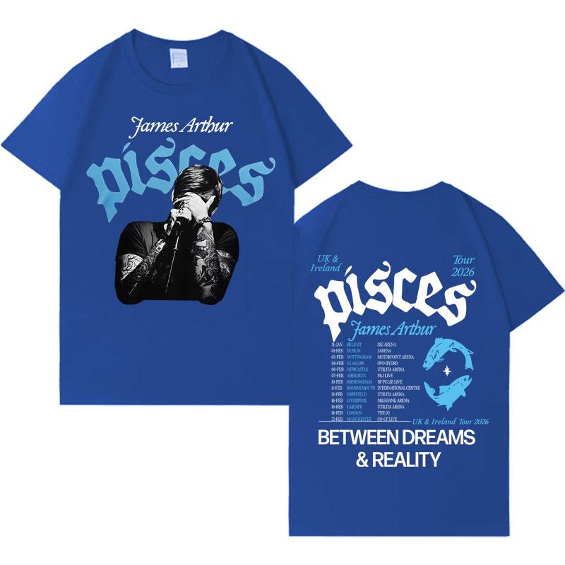 Singer James Arthur 2026 Gothic Album Graphic Tees Mens Y2K Clothes Aesthetic Oversized Comfort Short Sleeve TShirts Teenagers