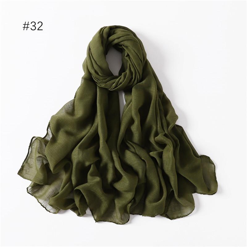 58 Colors Women Candy Color Voile Scarf Plain Solid Pashmina Female Warm Cotton Viscose Scarves Blanket Shawls And Wraps Bufanda