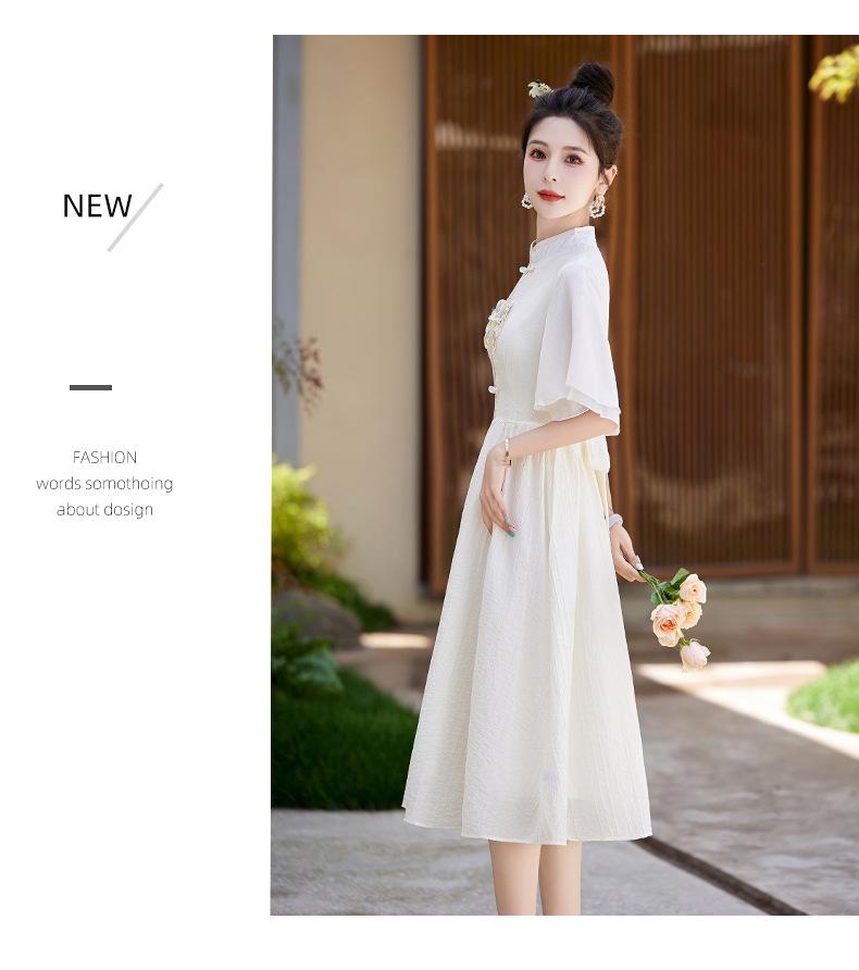 2024 Summer Women's Chinese Embroidery Cheongsam Dress AH2457