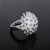 925 Sterling Silver Fireworks Coral Ring Fashionable Wedding Jewelry