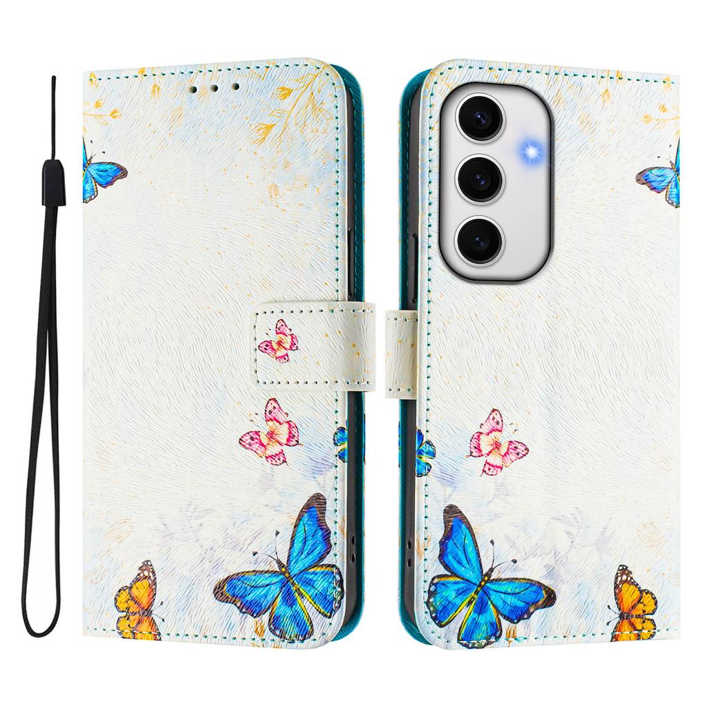 The Butterfly Family Forest Luxury Painted Leather Case Wallet PU Leather Book Style Cover for Samsung Galaxy S21 S22 S23 S24,A13 A15 A16 A06 A54...