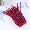 1 Meter Burgundy Pruning Goose Feathers Trims Ribbon Fringe Width 6-8" Clothing Dress Decoration For Crafts Plumes