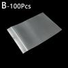 Fashion Luxury 100pcs Resealable Zip Bags Self Seal Clear Plastic Bag Food Storage Package Self Reclosable Vacuum Fresh Bag