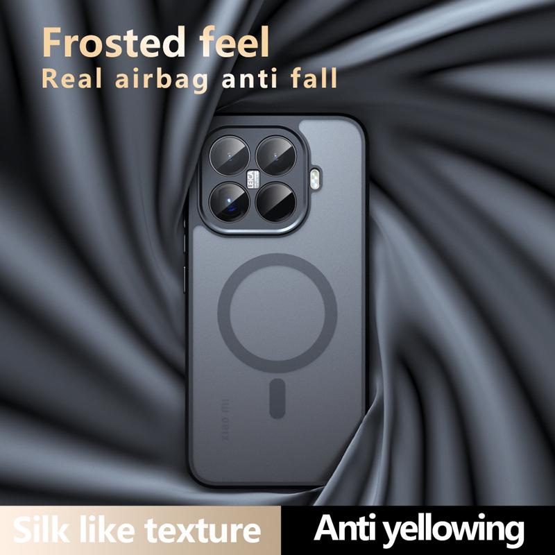 Для Xiaomi 15T Pro Чехол Противоударный Магнитный Матовый ПК+ТПУ Защита от отпечатков пальцев Полупрозрачная Крышка для Xiaomi Mi 15T