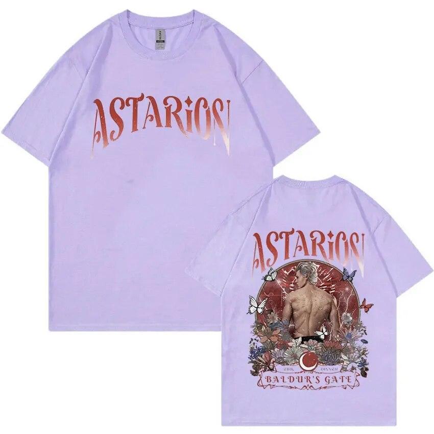 Ретро Astarion Baldur's Gate 3 футболка с принтом унисекс женская повседневная хлопковая футболка с коротким рукавом Harajuku футболки большого размера уличная одежда