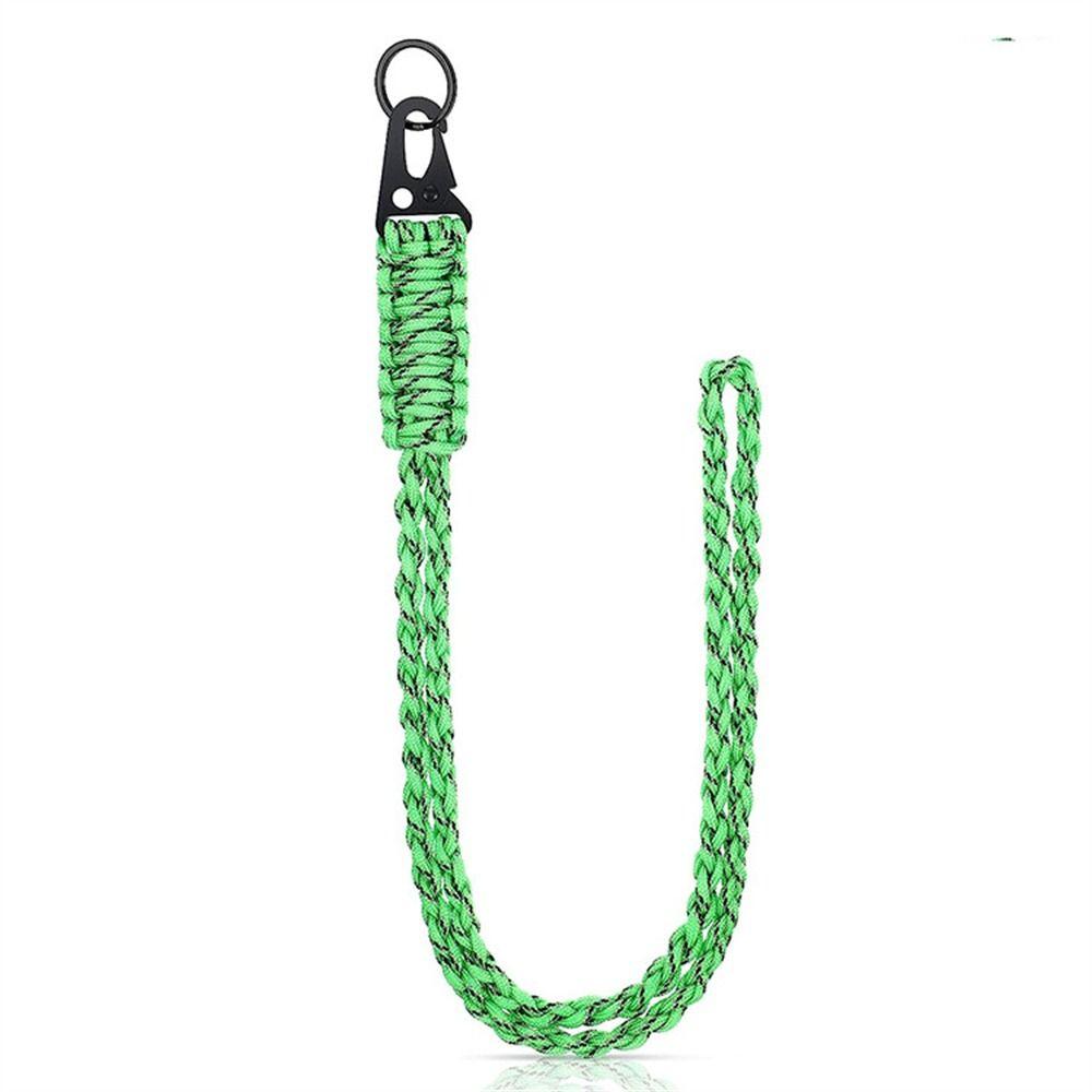 Metal Clip Paracord Neck Lanyard Parachute Rope Umbrella Rope Keychain  Outdoor Survival