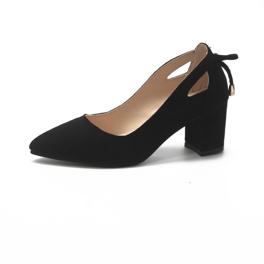 Fashion 2024 Spring New Women Pumps Leather Sexy Pointed Toe Square High Heels 6CM Shoe Ladies Fashion Shallow Derss Shoes Large Size 44