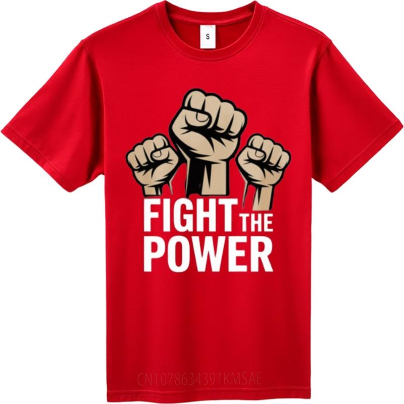 Breathable Boys summer t shirt Vintage Fight The Power Fists Raised Hiphop For him Tee shirt Oversized Tshirt Everyday Tee