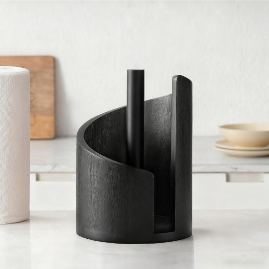 Деревянный держатель для бумажных полотенец, управление одной рукой, легкий доступ, подставка для бумажных полотенец, аксессуар для декора кухни в стиле фермерского дома