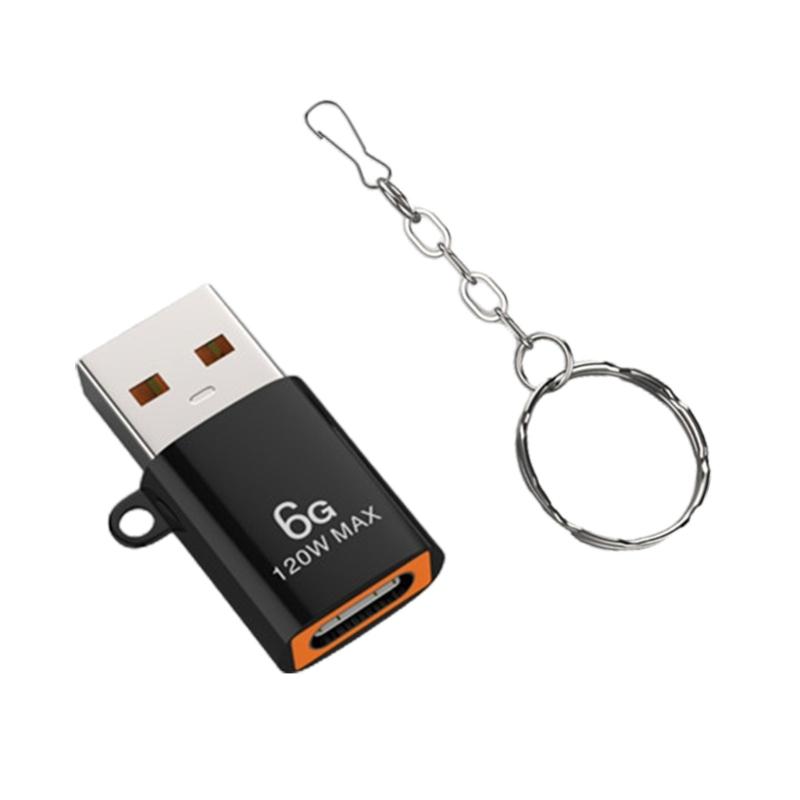 USB на USB C Адаптер Тип C Женский на USB A Мужской Конвертеры Для Часов, Телефона, Смартфона 120 Вт Зарядка 6 Гбит/с Передача Данных