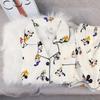 Summer new cloud cotton short-sleeved shorts sweet and cute cardigan lapel pajamas women's loungewear set can be worn outside