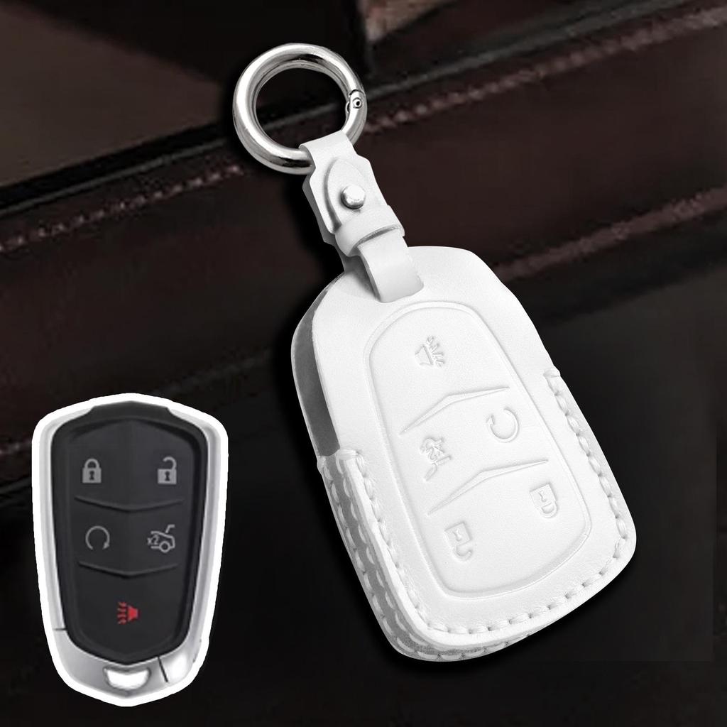 Кожаный чехол для ключа Cadillac для CT4/CT5/CT6/XT4/XT5/XT6 - Премиальная защита.