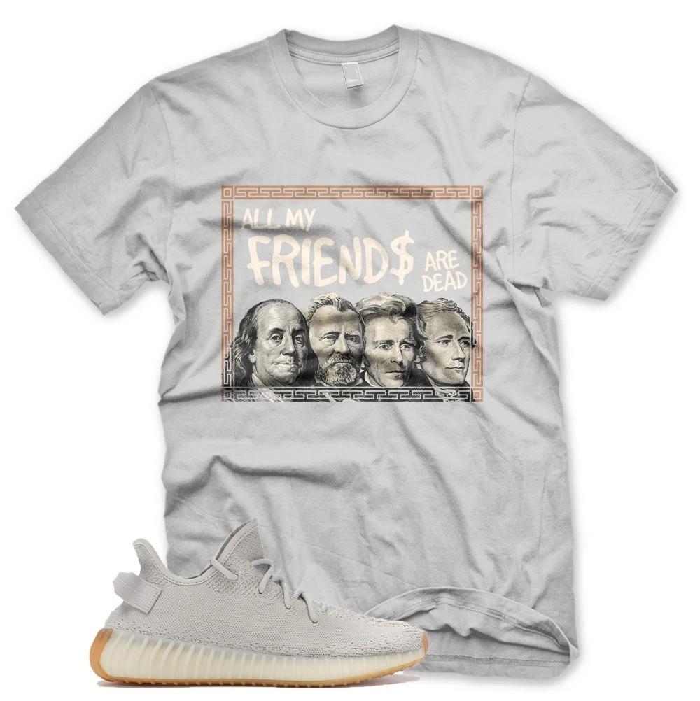 New DEAD PRESIDENTS T Shirt for Adidas YZ 350 v2 Sesame Butter Mauve