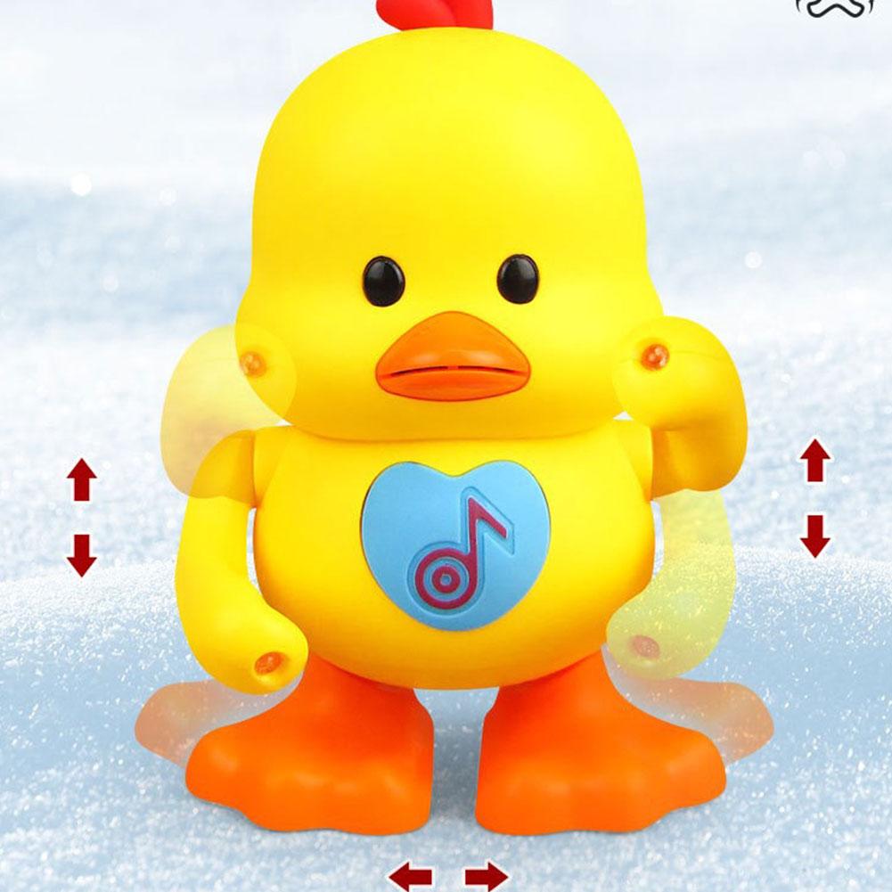 Мультяшная музыкальная электрическая танцевальная утка, игрушка для детей, подарки на день для девочек, подарок для детского душа, T Z6L3