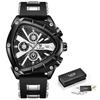 LIGE Fashion Triangle Men Watch Sport Army Mens Watches Luxury Waterproof Quartz Clock Man Chronograph Military Wristwatch Reloj