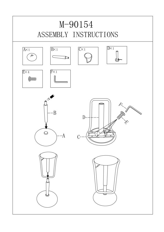 Bar Stool With Lift Destiny White Cm Ø 41X61-83
