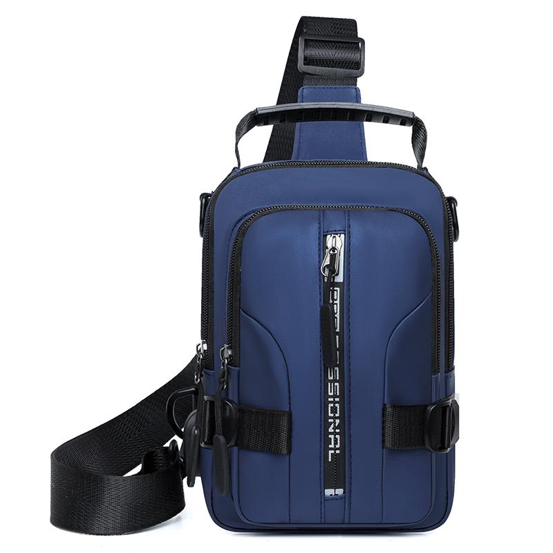 Многофункциональная сумка через плечо для мужчин с зарядкой через USB, нагрудная сумка для коротких поездок, водонепроницаемая сумка через плечо большой емкости