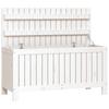 Garden Chest White 108 x 42.5 x 54 cm Solid Pine Wood