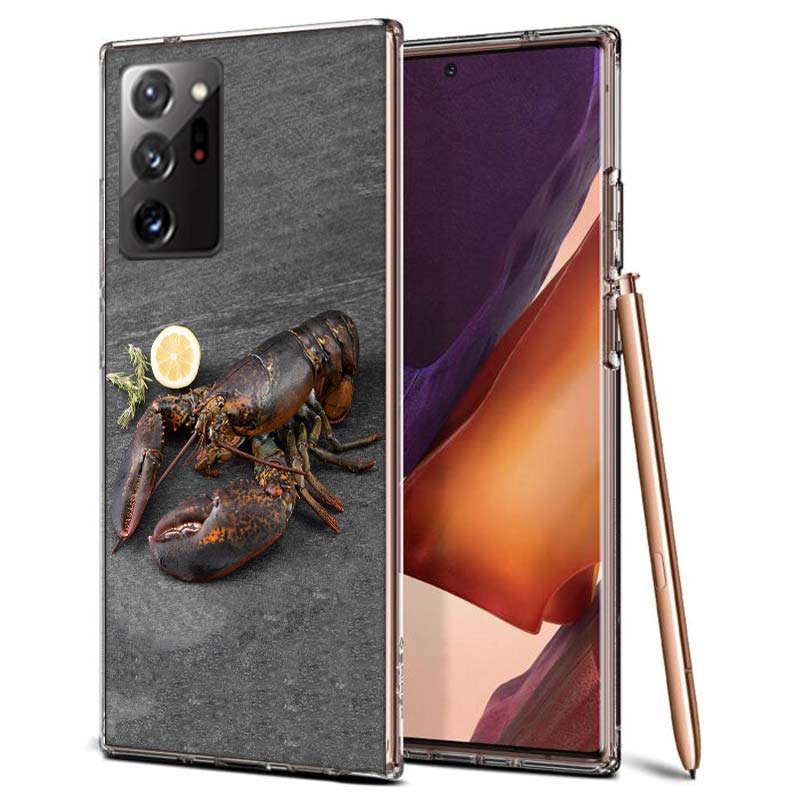 Чехол для телефона с живым лобстером для Samsung A55 A35 A25 A15 A07 A05S A16 A17 A26 A36 A37 A56 A57 Galaxy Note 20 10 A50S A71 A51 A31 A30