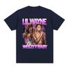 Футболка рэпера Lil Wayne Weezy F Baby Графические футболки Унисекс Винтажный Панк Короткий рукав Оверсайз Футболка Хип-Хоп Уличная одежда Топы