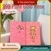 Золотая рука, держащая розы, 999 пробы, Подарочная коробка для пары на День святого Валентина и Циси