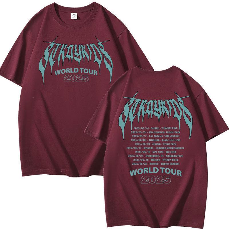 Stray Kids Dominated Skzoo Peripheral Combination Peripheral Printing Summer Short Sleeve T-Shirt Cotton Loose