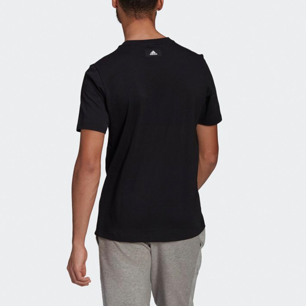adidas Мужские футболки с графическим рисунком, черные GM6366