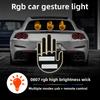 Car LED Finger Gesture Light for Rear Window LED Fun Interactive Gestures Palm Light Decoration