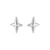 Минималистичные серьги-гвоздики в виде четырехконечной звезды для женщин, маленькие, гипоаллергенные, для пирсинга ушей, простые и модные