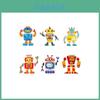 6 Piece Wooden Cartoon Robot Assembly Building Block Children Puzzle Toy Set For Kids Educational And Motor Skills Enhancement